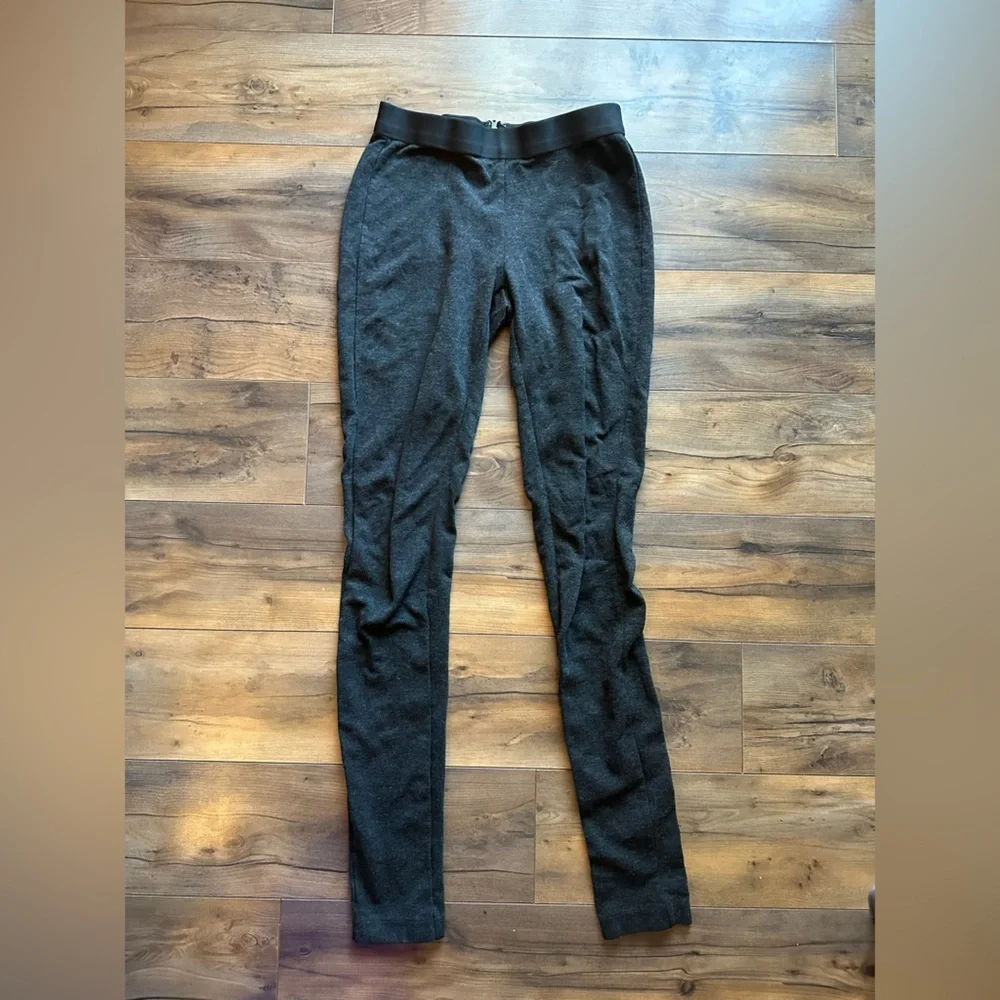 J.Crew Charcoal Gray Ponte Slim Ankle leggings 0R Elastic Waist